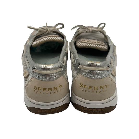Sperry Topsider Silver Angelfish Boat Shoes Size 8.5 Women’s - Picture 7 of 8